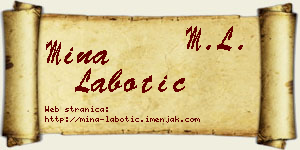 Mina Labotić vizit kartica